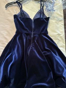 Dear Moon Blue Size 0 Homecoming Plunge 50 Off Cocktail Dress on Queenly