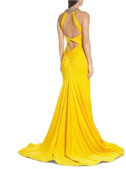 Mac Duggal Yellow Size 2 Prom Floor Length Pageant Mermaid Dress on Queenly