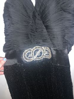 Alyce Paris Black Size 10 Floor Length Jewelled Jumpsuit Dress on Queenly
