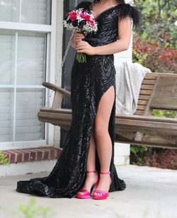 Ava Presley Black Size 0 Prom Floor Length Mermaid Dress on Queenly