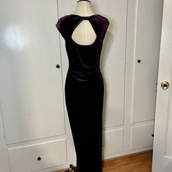 Vince Camuto Purple Size 10 Swoop Sleeves Keyhole Side slit Dress on Queenly