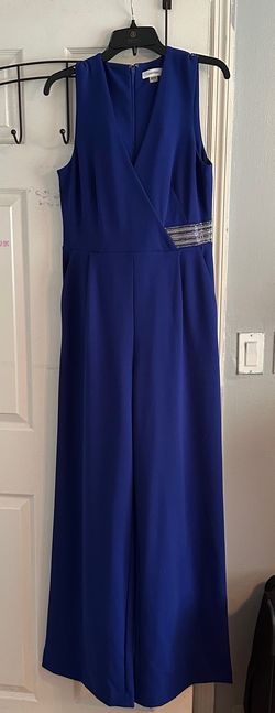 Calvin Klein Blue Size 8 Sunday Prom Jumpsuit Dress on Queenly