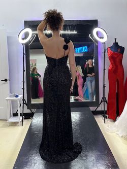 Sherri Hill Black Size 6 Floor Length Pageant Side slit Dress on Queenly