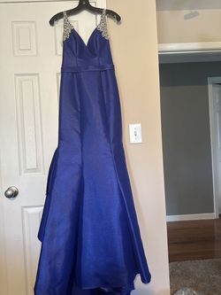 Ritzee Blue Size 0 Floor Length Prom Mermaid Dress on Queenly