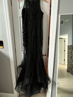 Ivonne D for mon Cheri Black Size 12 Mermaid Dress on Queenly