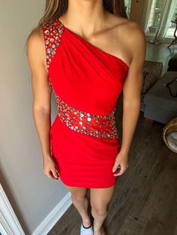 Hebeos Red Size 2 Mini Homecoming Cocktail Dress on Queenly