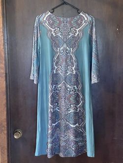 Style 3EK99 Soft Surroundings Multicolor Size 4 Floor Length A-line Dress on Queenly