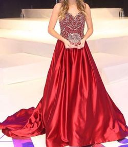 Jovani Red Size 0 Short Height Floor Length Ball gown on Queenly