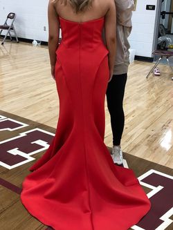 Tony Bowls Red Size 2 Prom Pageant Military Mermaid Dress on Queenly