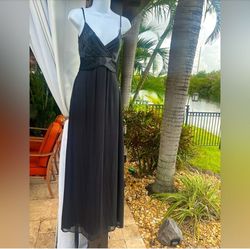 Calvin Klein Black Size 4 Fitted Floor Length A-line Dress on Queenly