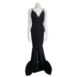 Symphony Black Size 4 Gala Wedding Guest Prom Mermaid Dress on Queenly
