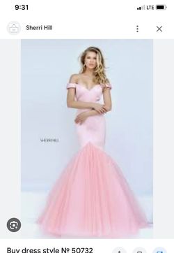 Style 50732 Sherri Hill Pink Size 2 Strapless 50 Off Mermaid Dress on Queenly