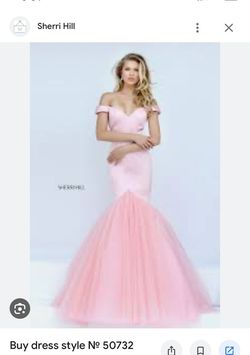 Style 50732 Sherri Hill Pink Size 2 Strapless 50 Off Mermaid Dress on Queenly
