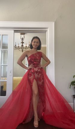Fernando Wong Red Size 0 A-line Dress on Queenly