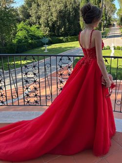 Albina Dyla Red Size 4 Free Shipping Ball gown on Queenly
