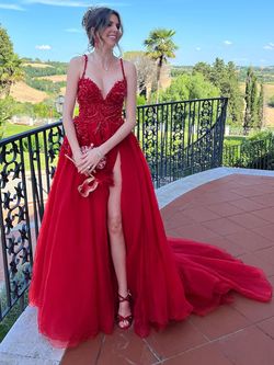 Albina Dyla Red Size 4 Free Shipping Ball gown on Queenly