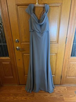 Jenny Yoo Blue Size 4 50 Off Military Floor Length A-line Dress on Queenly