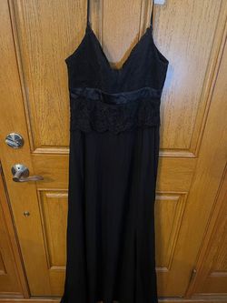 BCBG Black Size 4 Floor Length Spaghetti Strap Prom A-line Dress on Queenly