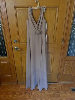 Jenny Yoo Brown Size 4 Bridesmaid Floor Length Prom A-line Dress on Queenly