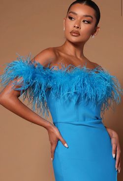 Fashion Nova Blue Size 4 Pageant Cocktail Dress on Queenly