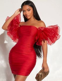 Shein Red Size 8 Sorority Formal Prom Mini Cocktail Dress on Queenly