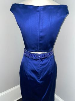 Sherri Hill Blue Size 6 Sorority Formal Appearance Cocktail Dress on Queenly