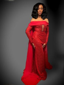 Tasha Furman Red Size 8 Pageant Straight Dress on Queenly
