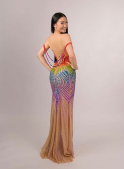 Minh Tuan Nguyen Multicolor Size 0 Ombre Floor Length Mermaid Dress on Queenly
