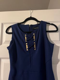 Ivanka Trump Blue Size 4 Midi Semi-formal Cocktail Dress on Queenly