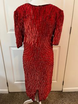 Allure Red Size 8 Wedding Guest Midi Homecoming Semi-formal Cocktail Dress on Queenly