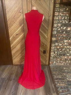 Mac Duggal Bright Red Size 2 Side Slit Prom A-line Dress on Queenly