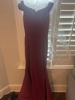 Ava Presley Red Size 2 Jersey Floor Length Prom Mermaid Dress on Queenly