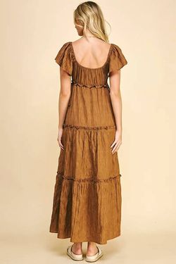 Style 1-1238462637-3472 PINCH Brown Size 4 Floor Length A-line Dress on Queenly