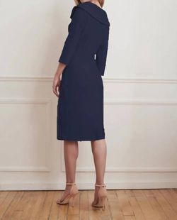 Style 1-1537815825-1901 Joseph Ribkoff Blue Size 6 Blazer Spandex Sleeves Cocktail Dress on Queenly