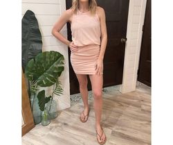 Style 1-1808980929-958 Sundry Pink Size 2 Fitted Mini Sorority Cocktail Dress on Queenly