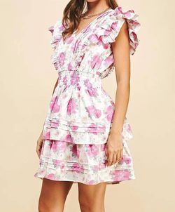 Style 1-1867022555-2793 PINCH Multicolor Size 12 Summer Floral Sorority Rush Mini Cocktail Dress on Queenly
