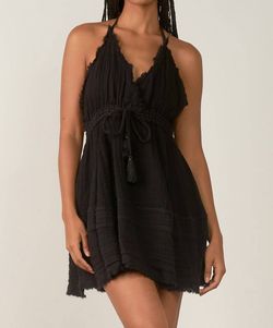 Style 1-2270071399-2793 ELAN Black Size 12 Sorority Rush Halter Summer Casual Cocktail Dress on Queenly