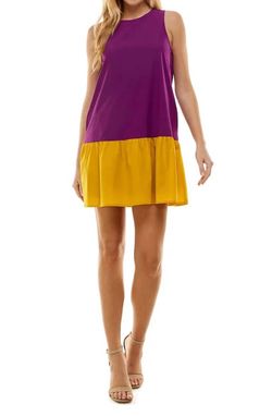 Style 1-2435781669-3471 TCEC Purple Size 4 Pockets Tall Height Casual Cocktail Dress on Queenly