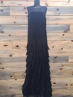 Style 1-2545821802-2168 Robert Rodriguez Black Label Black Size 8 Ruffles Straight Dress on Queenly