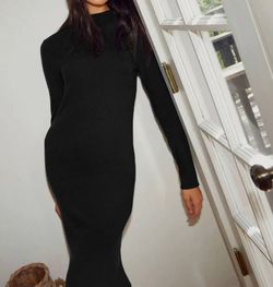 Style 1-3172591091-2791 Nation LTD Black Size 12 Military Long Sleeve Tall Height Straight Dress on Queenly