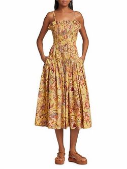Style 1-347370689-1901 Ulla Johnson Multicolor Size 6 Pockets Cocktail Dress on Queenly