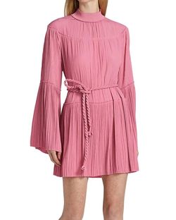 Style 1-3831929095-1901 A.L.C. Pink Size 6 Keyhole Sleeves Cocktail Dress on Queenly