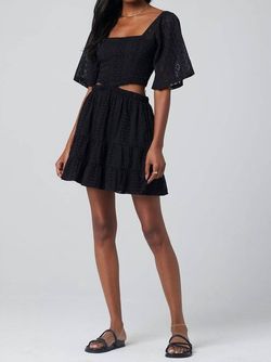 Style 1-3921169232-2696 saltwater LUXE Black Size 12 Mini Polyester Wednesday Sorority Cocktail Dress on Queenly