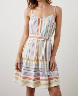 Style 1-4190175176-3470 Rails Multicolor Size 4 Ruffles Spaghetti Strap Cocktail Dress on Queenly