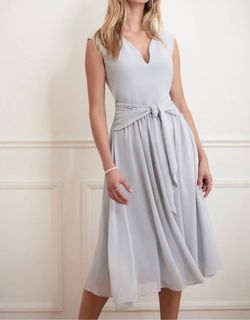 Style 1-498847253-2168 Joseph Ribkoff Grey Size 8 Spandex Tulle Cocktail Dress on Queenly