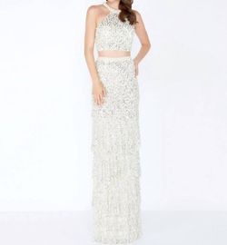 Style 1-532772097-649 MAC DUGGAL White Size 2 Free Shipping Prom Floor Length Jewelled Straight Dress on Queenly