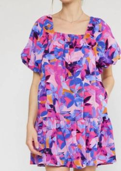 Style 1-552599204-2901 entro Multicolor Size 8 Free Shipping Mini Print Pockets Cocktail Dress on Queenly