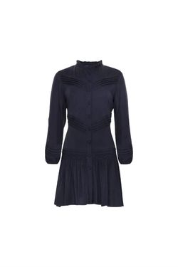 Style 1-1256066195-2696 Anna Cate Blue Size 12 Sleeves Navy Lace Cocktail Dress on Queenly