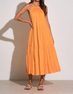 Style 1-1264078298-2791 ELAN Orange Size 12 Halter High Neck Straight Dress on Queenly