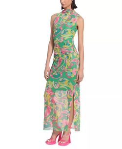 Style 1-1268833071-1901 Donna Morgan Multicolor Size 6 Tall Height Polyester Print Straight Dress on Queenly